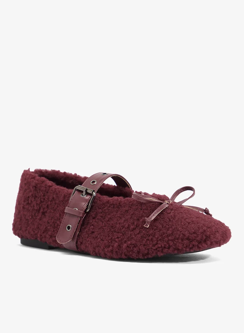 جينجر Cozy Fur Ballet Bedroom Slippers